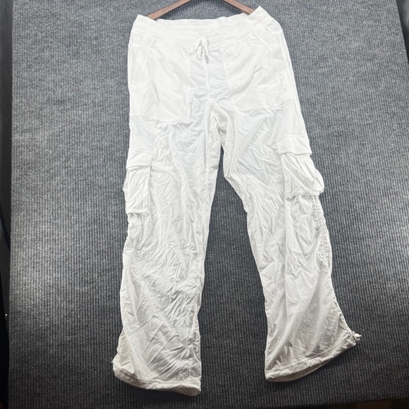 Lululemon Pants - Lululemon Cargo Pants Womens Large White Good Drawstring Bungee Hem LW5GILS